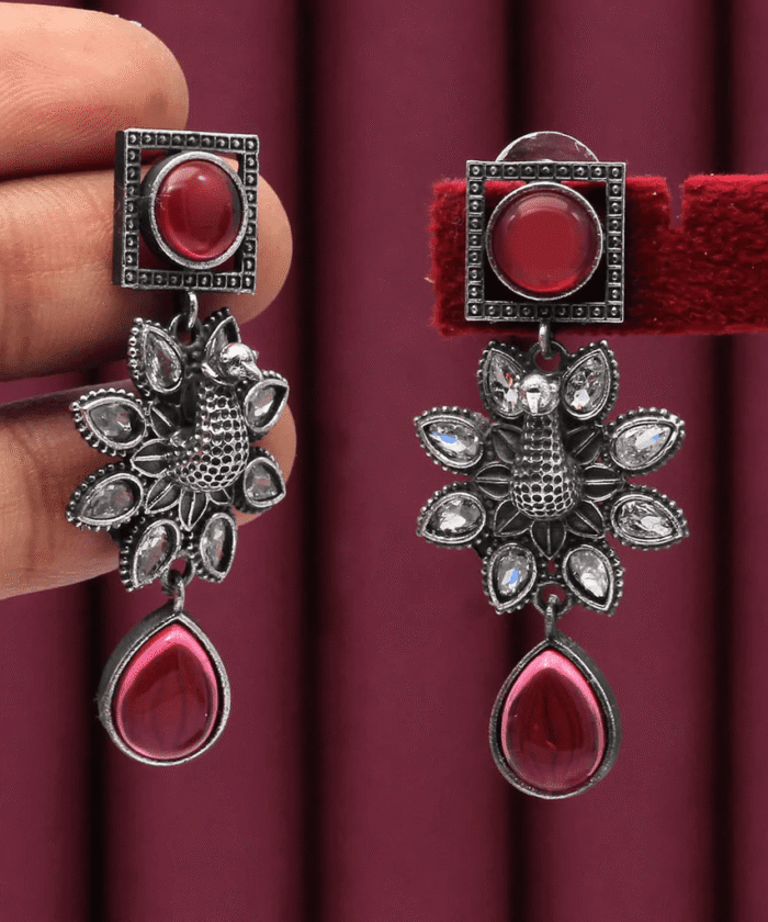 Rust Color Premium Oxidised Earrings AJP2023-20