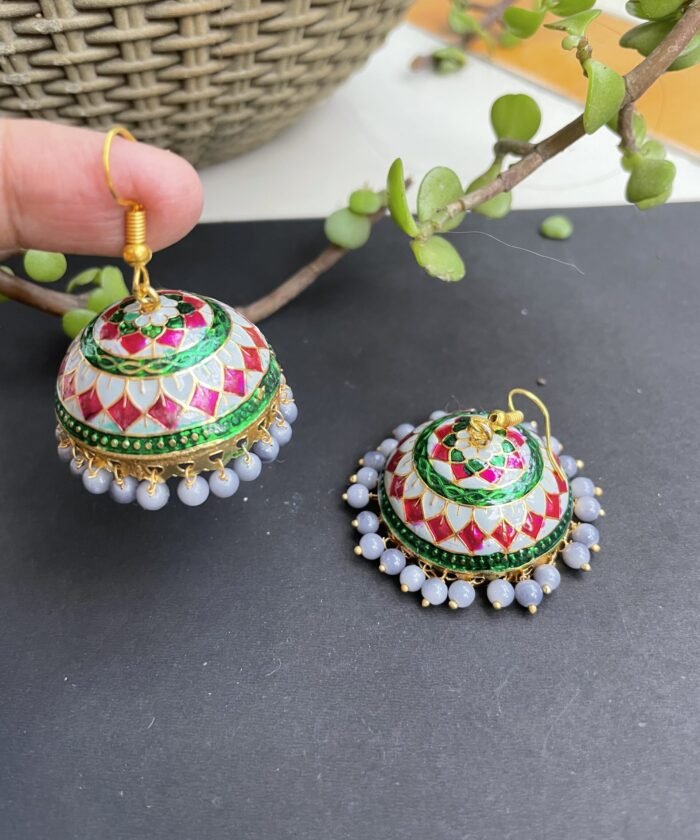 Big Sized Meenakari Jhumkas AJP2022-12