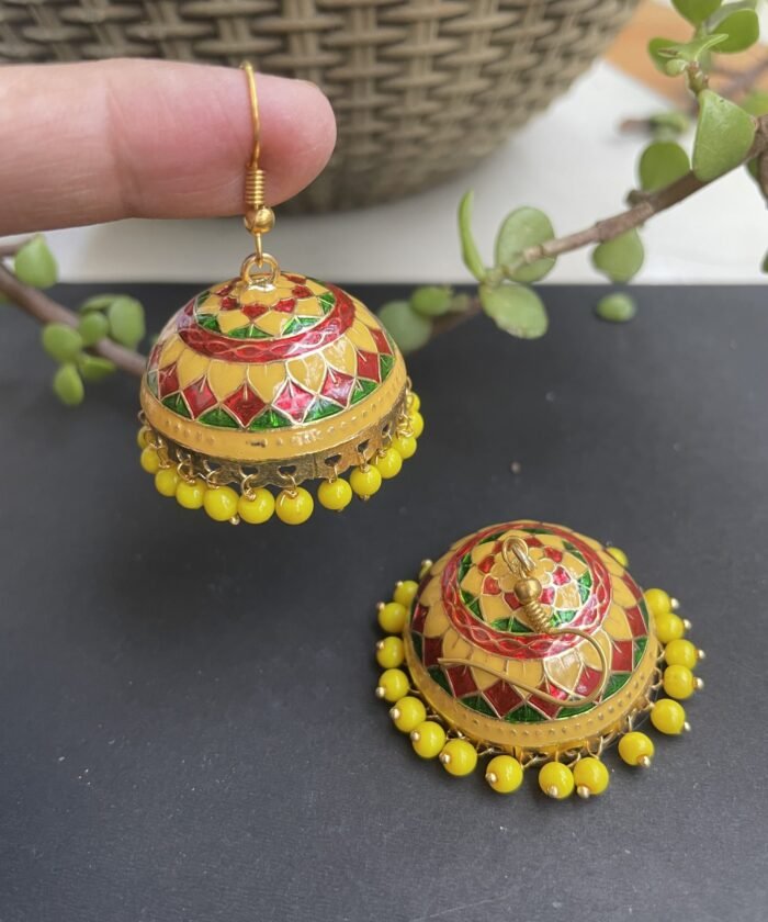 Big Sized Meenakari Jhumkas AJP2023-13